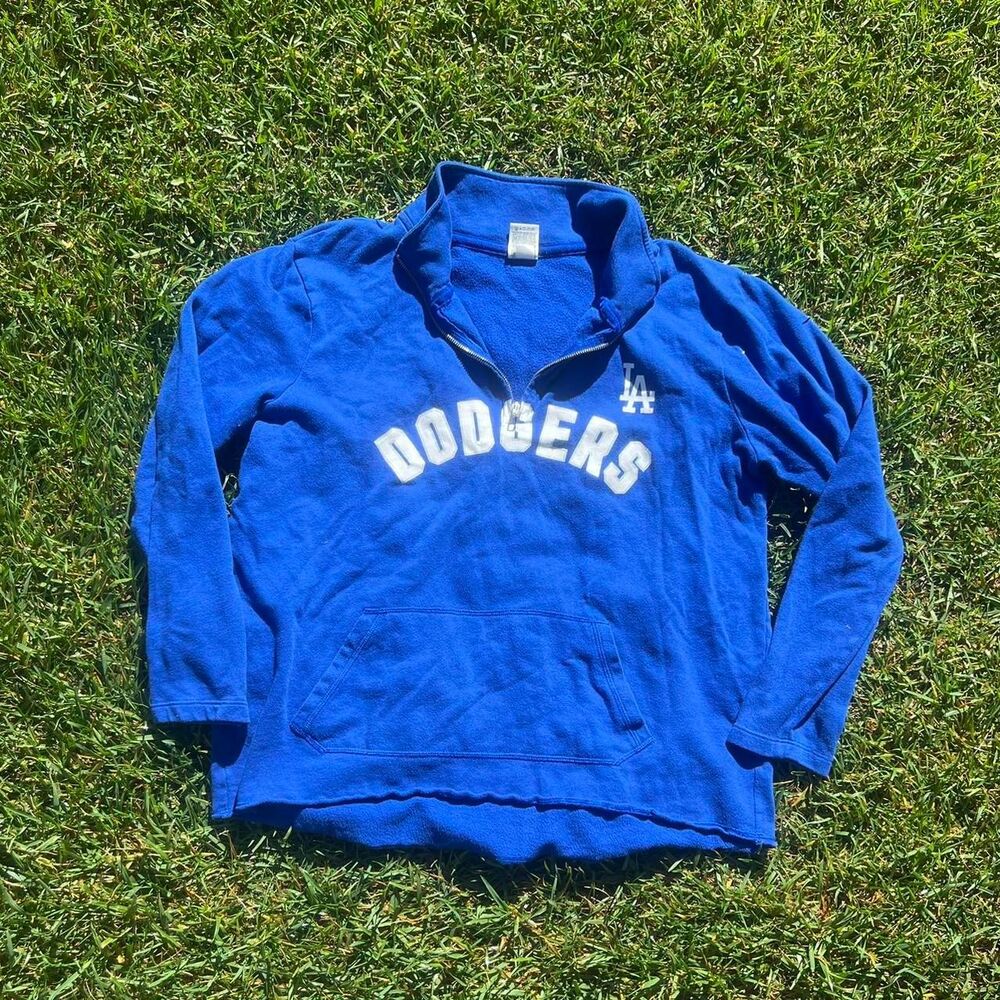 Dodgers x victoria secret x pink quarter zip sweater women’s size L